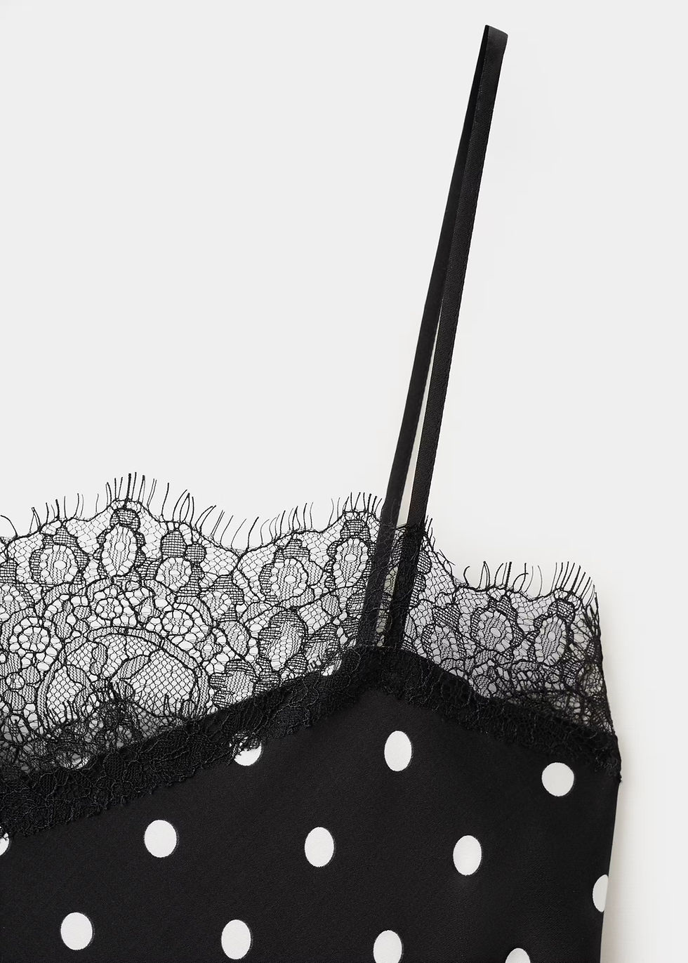 Thumbnail: Long lace polka dot top
