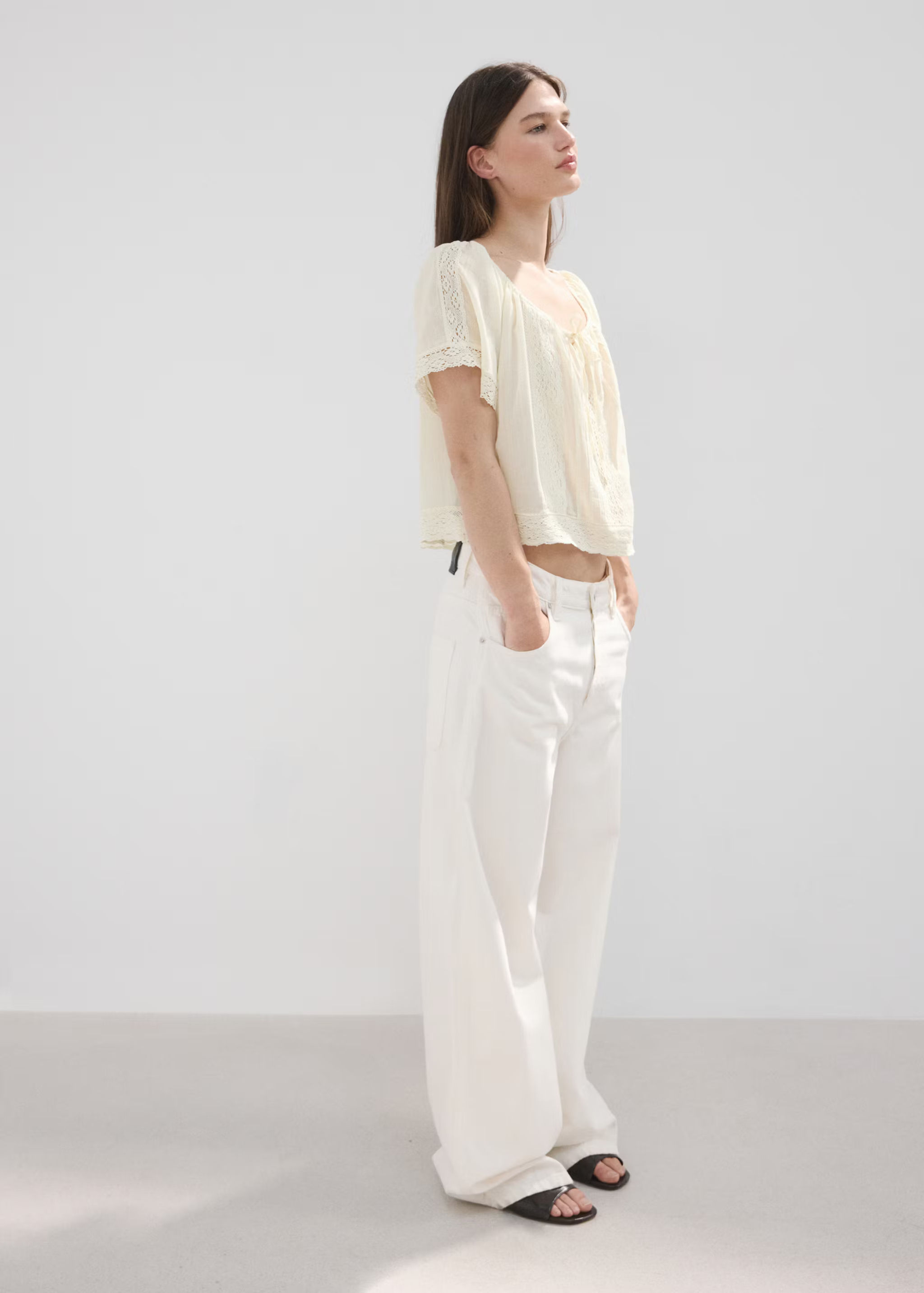 Cotton lace blouse