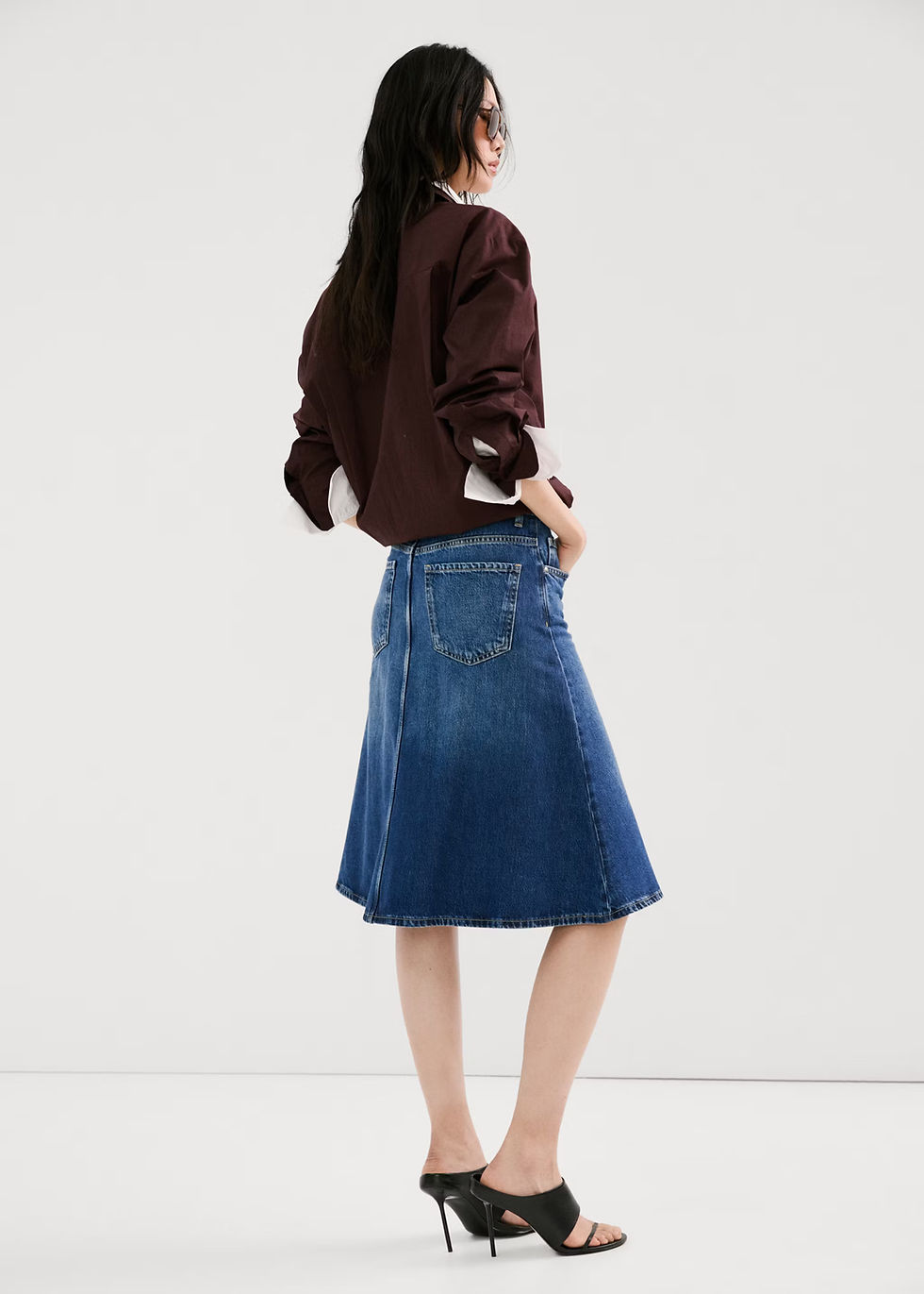 Thumbnail: Midi denim skirt