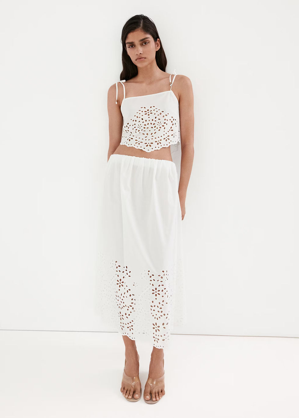 Thumbnail: Midi skirt with embroidered details
