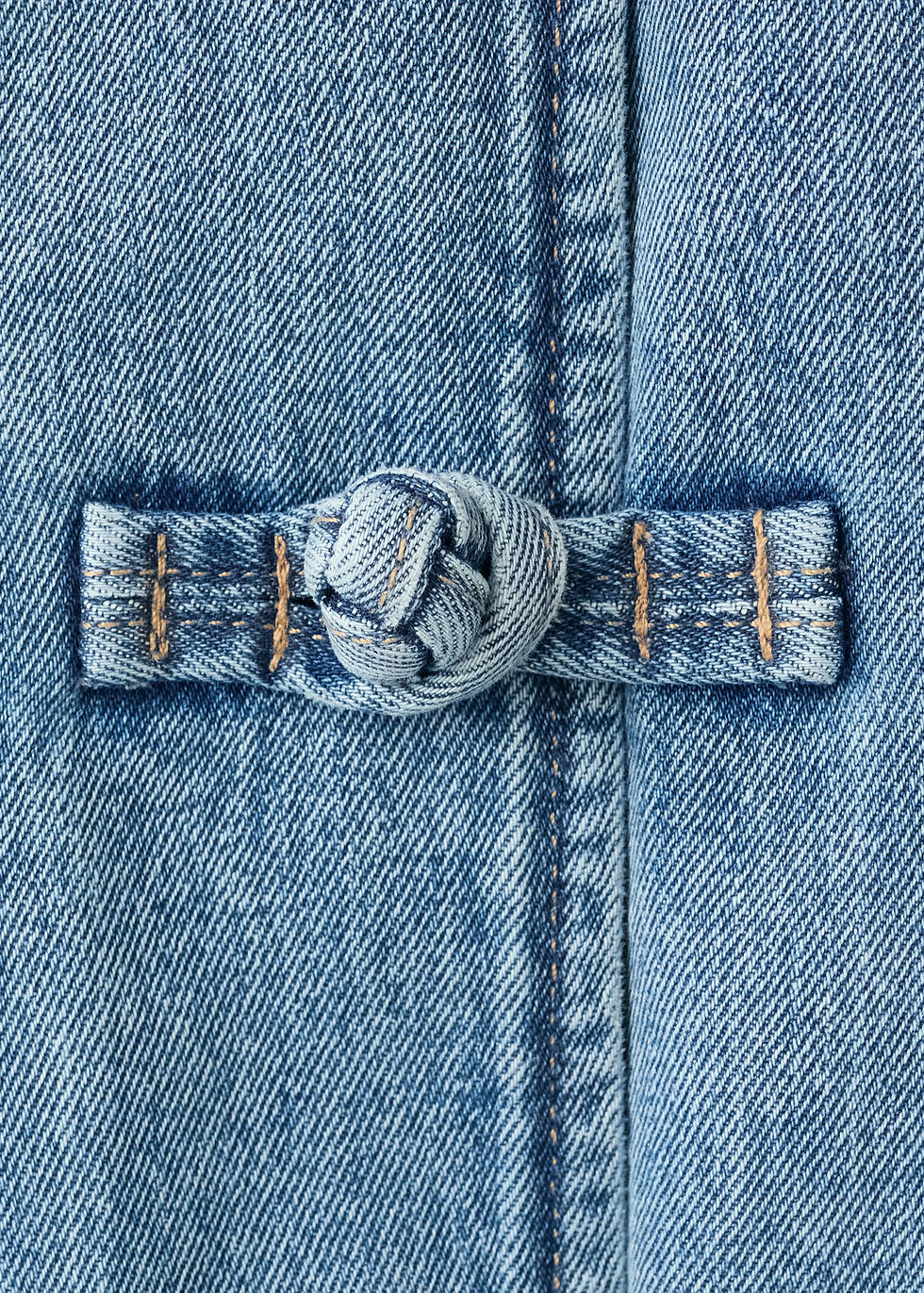 Thumbnail: Denim jacket with toggle details