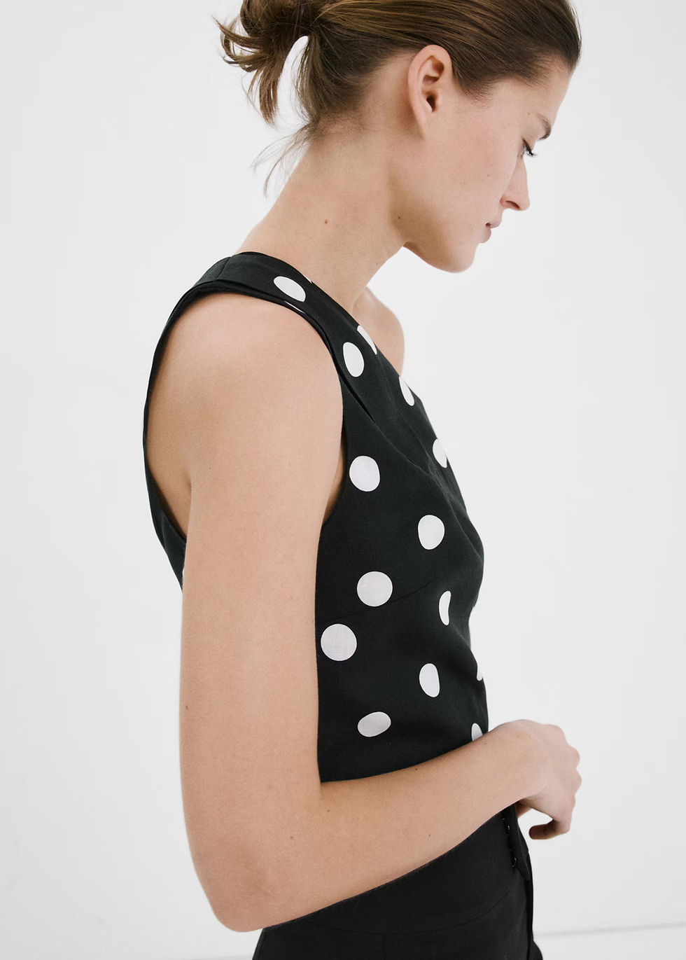 Thumbnail: Asymmetric polka dot top