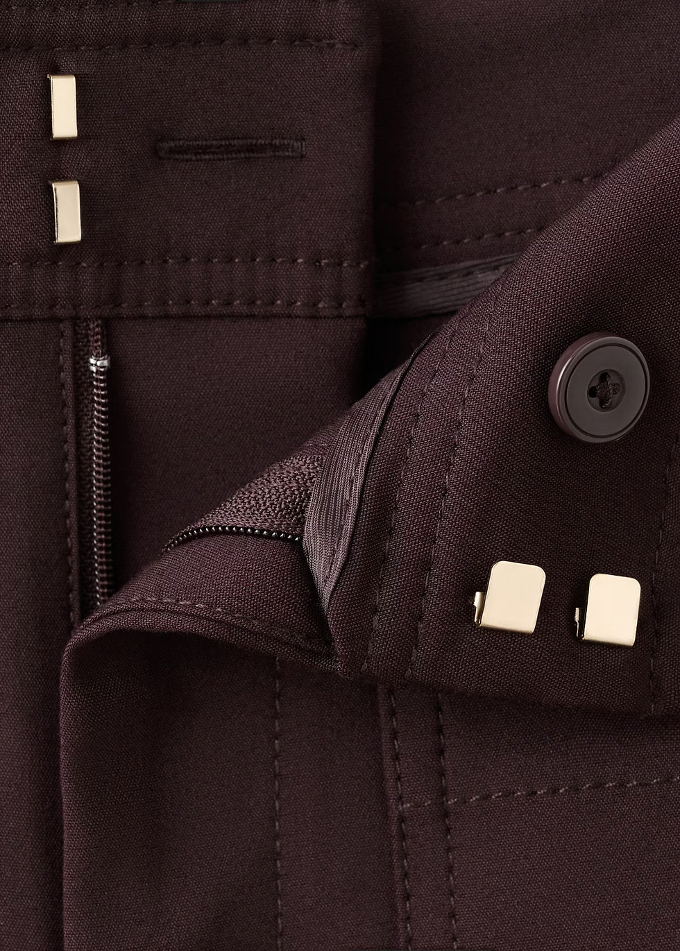 Thumbnail: Straight trousers with jewel buttons