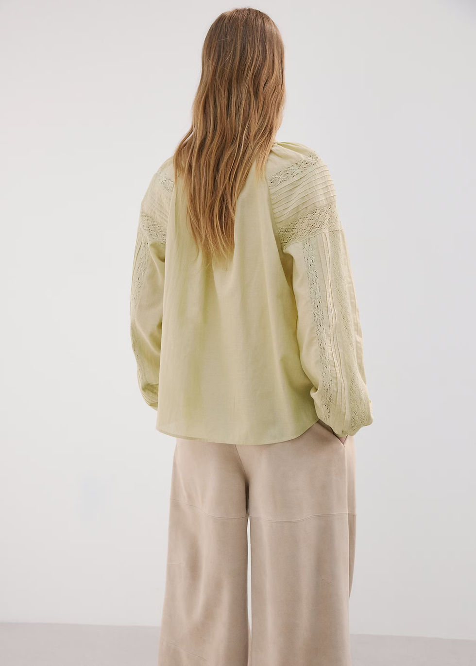 Thumbnail: Embroidered openwork blouse