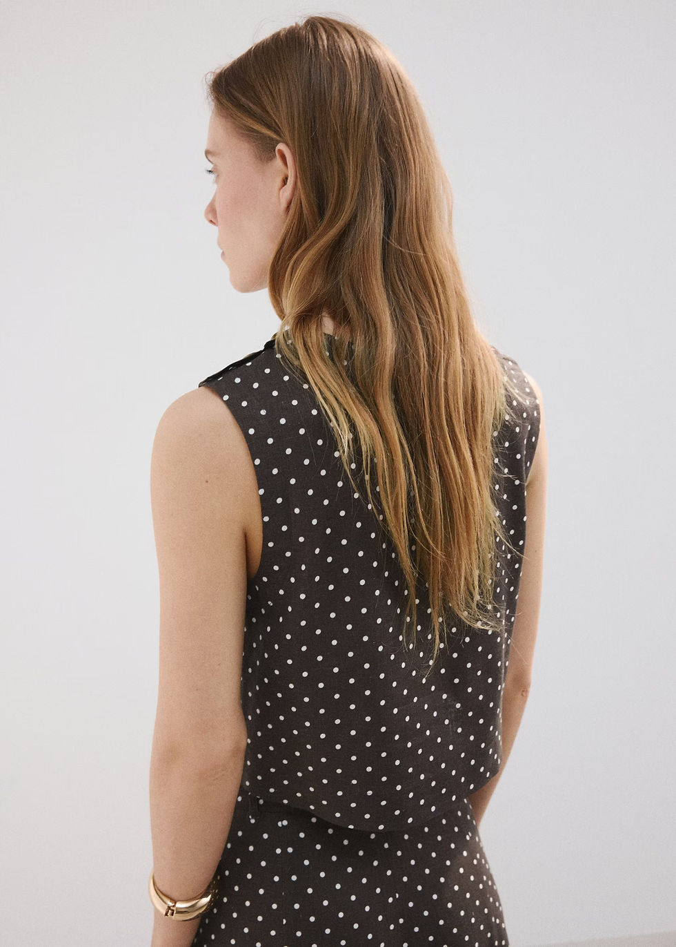 Thumbnail: Linen polka dot top