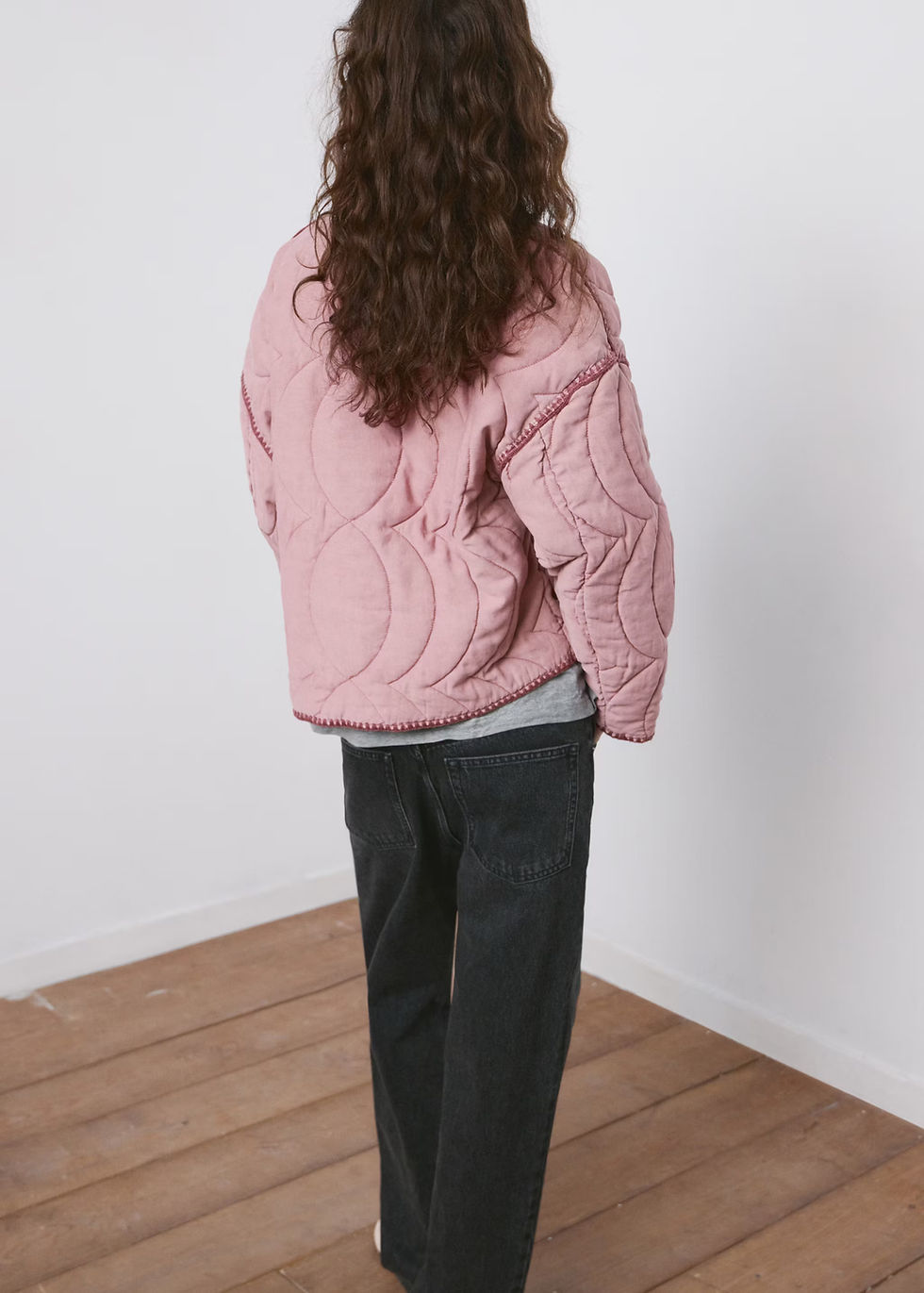 Thumbnail: Contrast piping quilted jacket