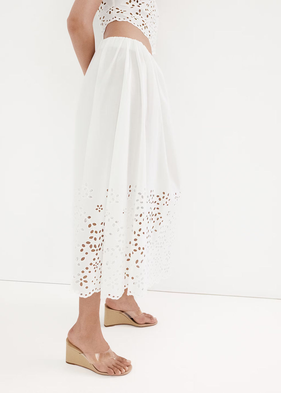 Thumbnail: Midi skirt with embroidered details