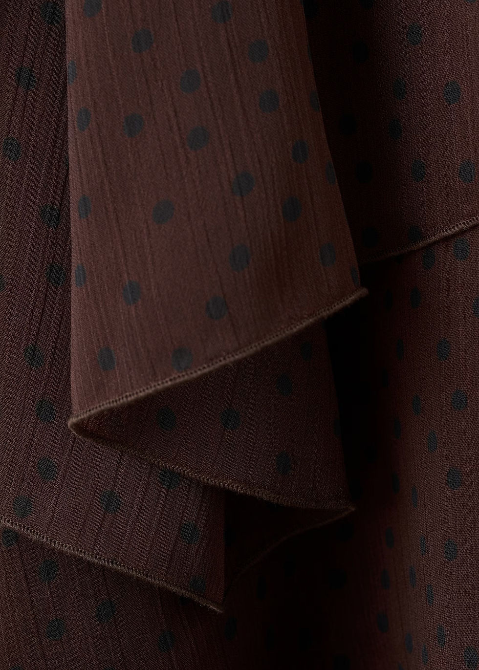 Thumbnail: Polka-dot dress with ruffles