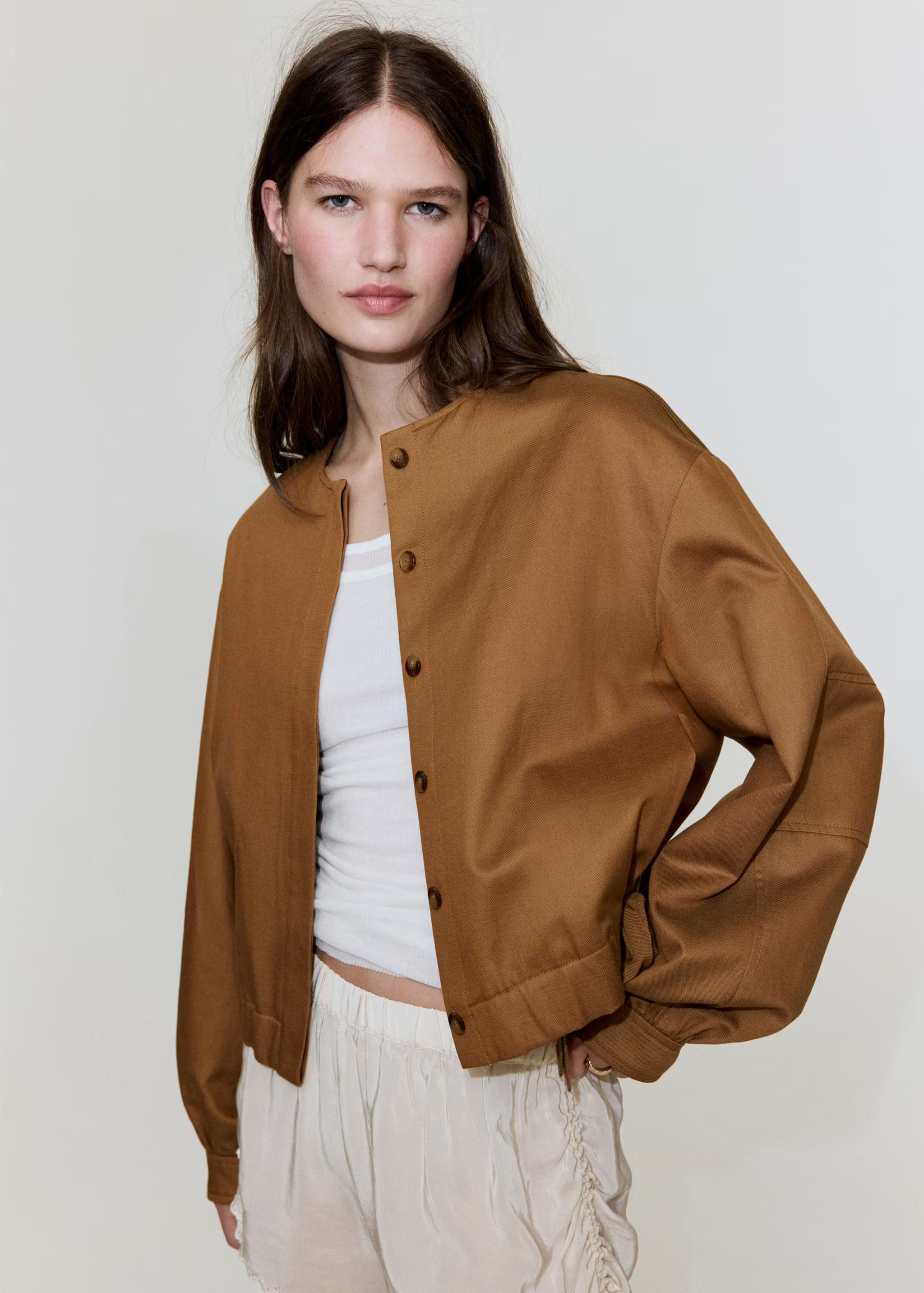 Lyocell jacket with elastics