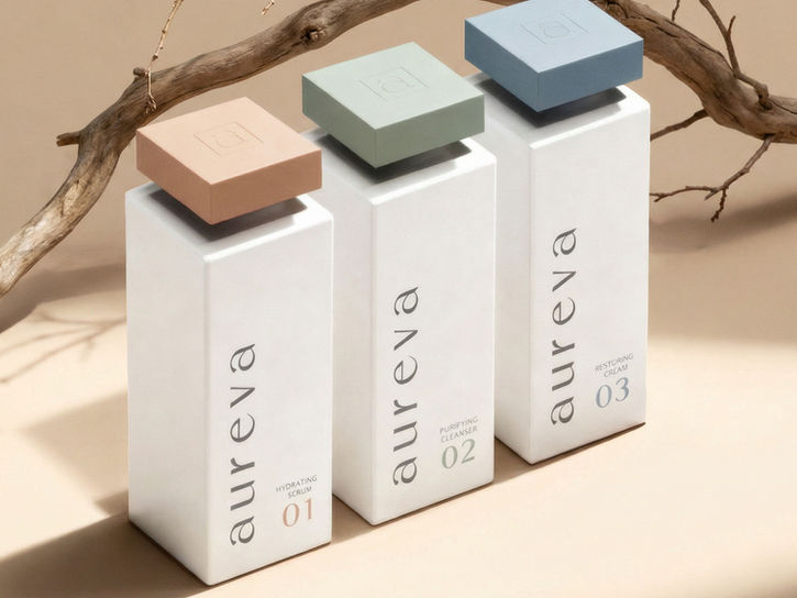 Aureva Skincare Packaging design