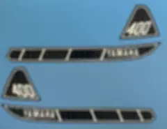 1976 Yamaha IT 400 Fuel Tank Decals SET(OEM SPECS, NOS STYLE)