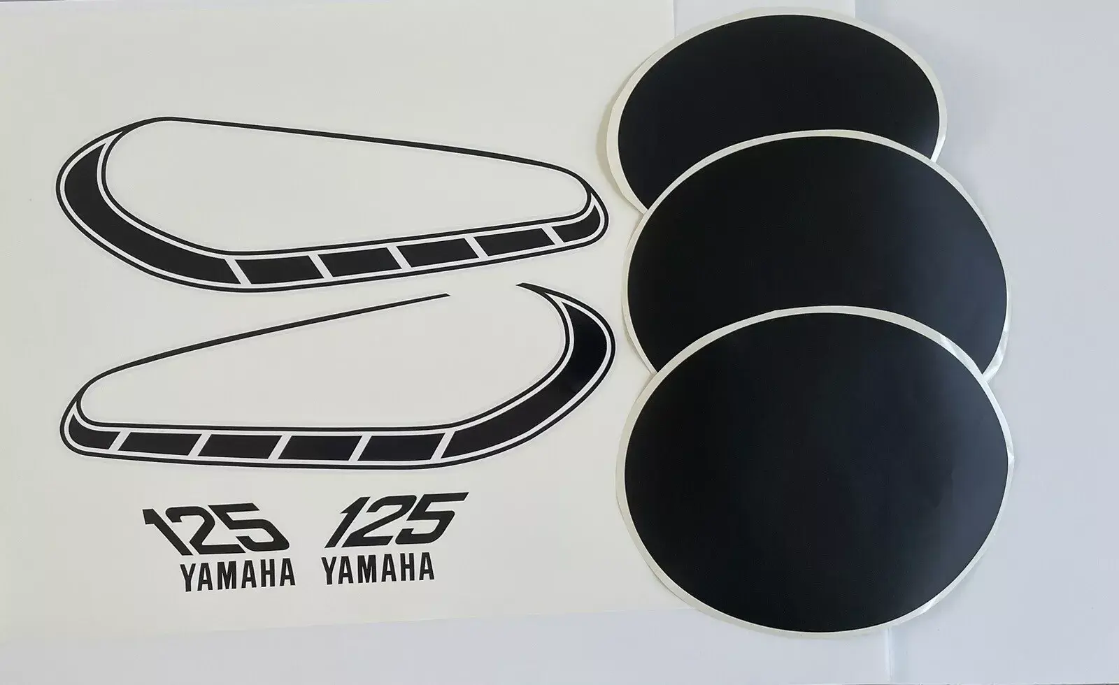 1976 Yamaha YZ125C Fuel Tank Decals SET (OEM SPECS, NOS STYLE)
