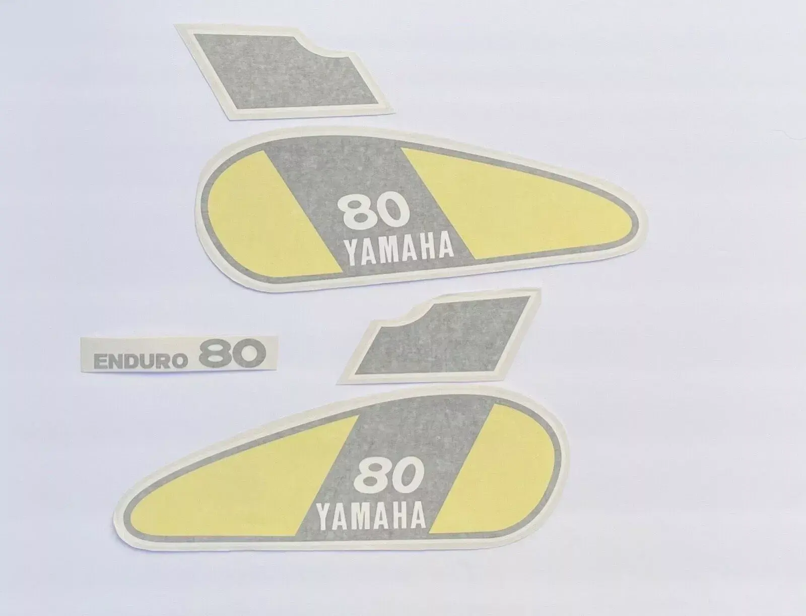 1975 Yamaha GT80B MX Fuel Tank and Oil Tank Decals SET (OEM SPECS, NOS STYLE)