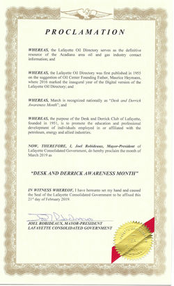 2019 Proclamation Certificarte