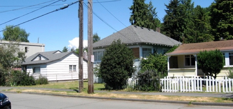 Beach cottages at Alki Beach
