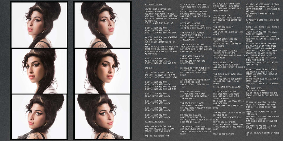 Lyrics booklet spread 2