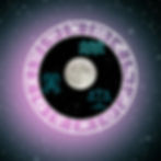 Air signs in a zodiac wheel with the Moon