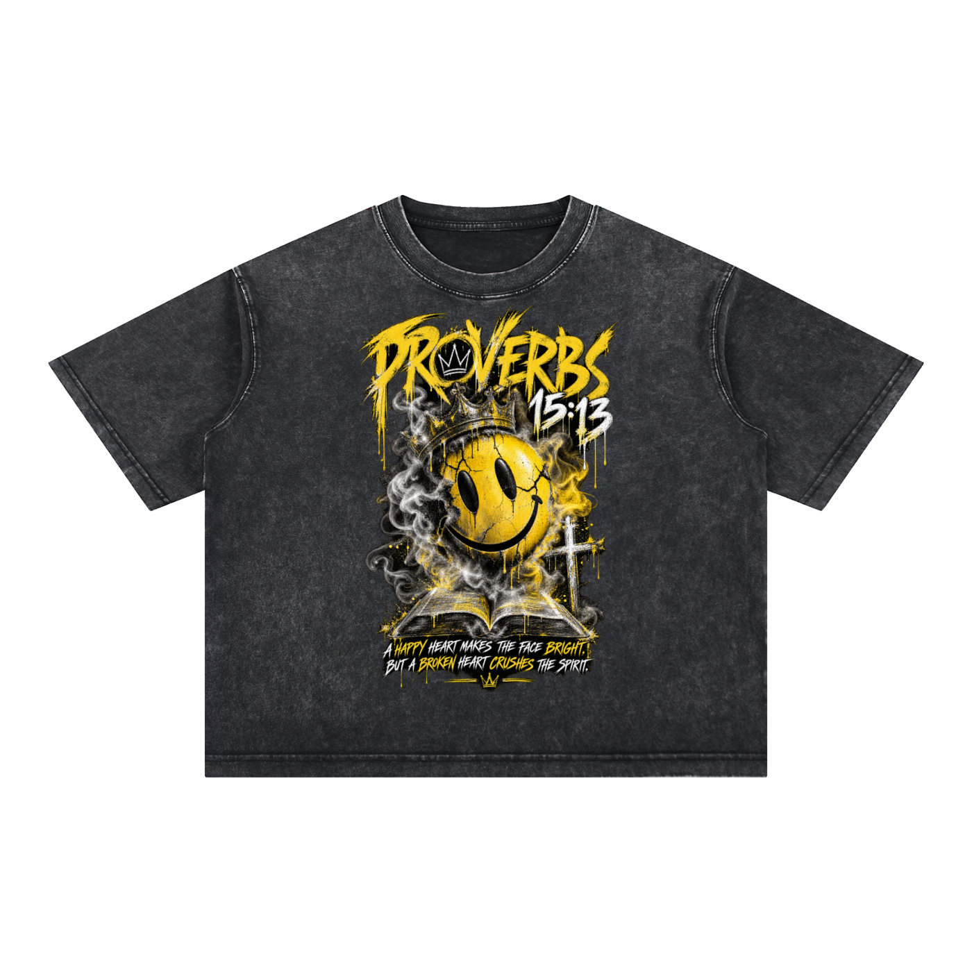 Elev8 Joyful Heart Mineral Wash Boxy Cotton T-Shirt