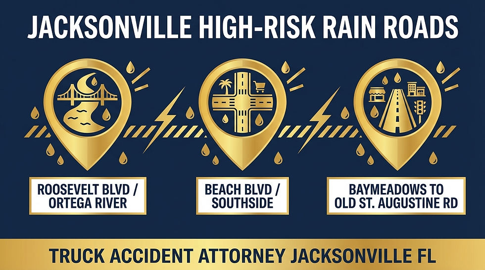 Rain Hazards Truck Drivers Must Avoid in Jacksonville