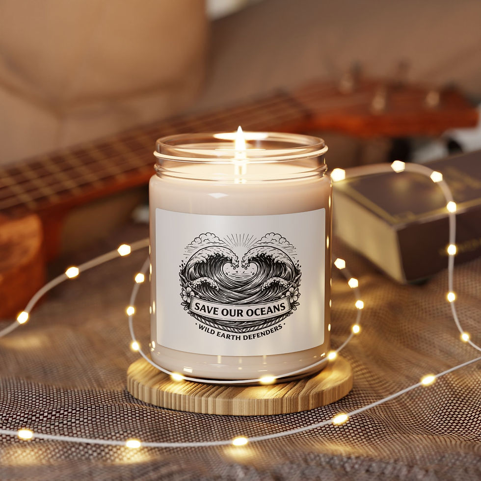 Thumbnail: Save Our Oceans Scented Soy Candle — 9oz Eco-Friendly Ocean Conservation Candle