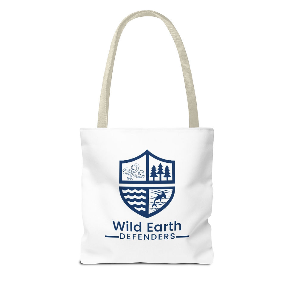 Thumbnail: Wild Earth Defenders Eco Tote Bag — Growing Green, Guarding Blue Conservation
