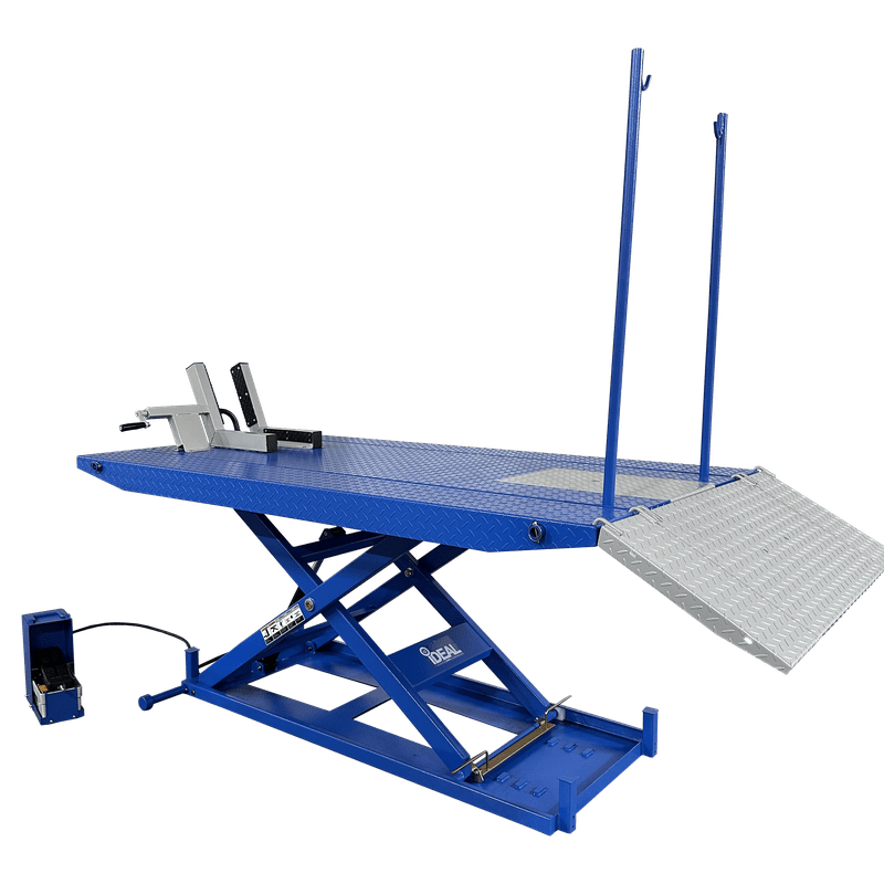 Thumbnail: Tuxedo M-1500C-HR 1,500 lb High Rise Motorcycle Lift Bench w/ Vise, Sides,...