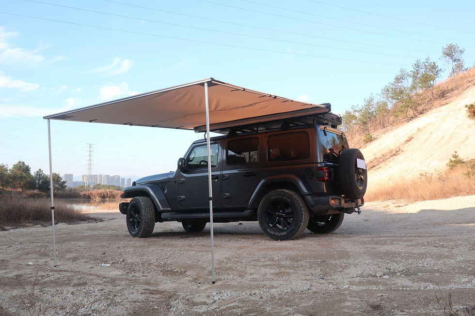 Miniaturbild: Auto Seitenmarkise Windschutz Sonnenschutz mit LED-Streifen
