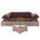 Miniaturbild: SOFA MILANO BROWN 2 in 1