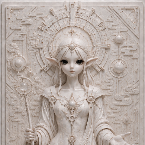 A unique hand-crafted resin sculpture of a mythological creature — fairy, fae, or satyr — in true YuzuYume style, part of The Wanderers collection.