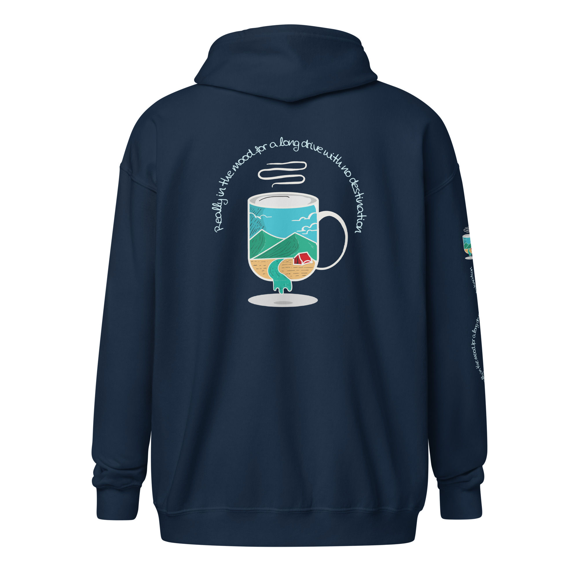 Long drive - No destination - Unisex zip hoodie