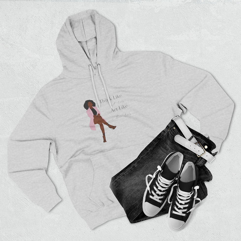 Thumbnail: Unisex Premium Pullover Hoodie-Think like a Lady