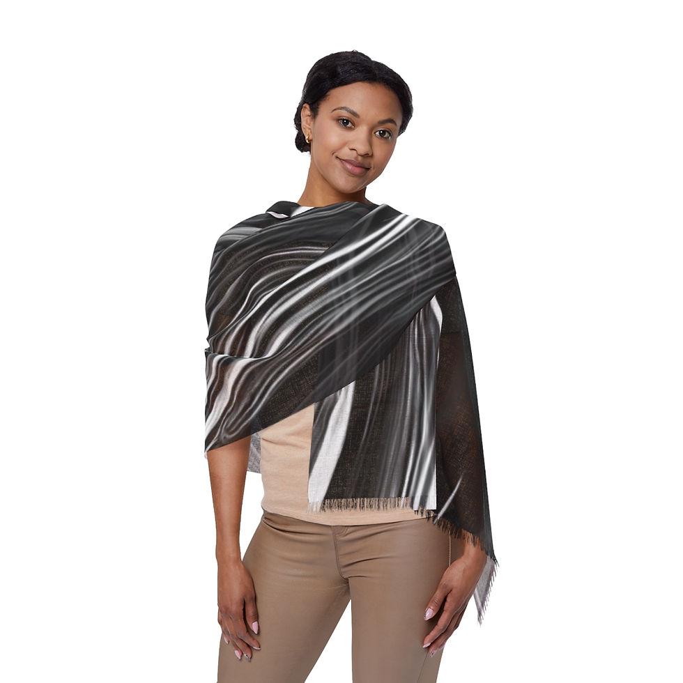 Light Scarf-Black & White
