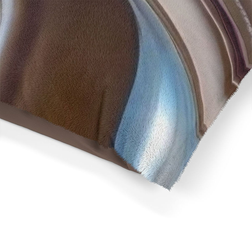 Thumbnail: Pet Bed- Chocolate, Blue, Cream