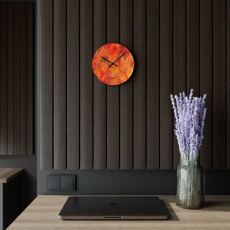 Thumbnail: Acrylic Wall Clock- Autumn colors