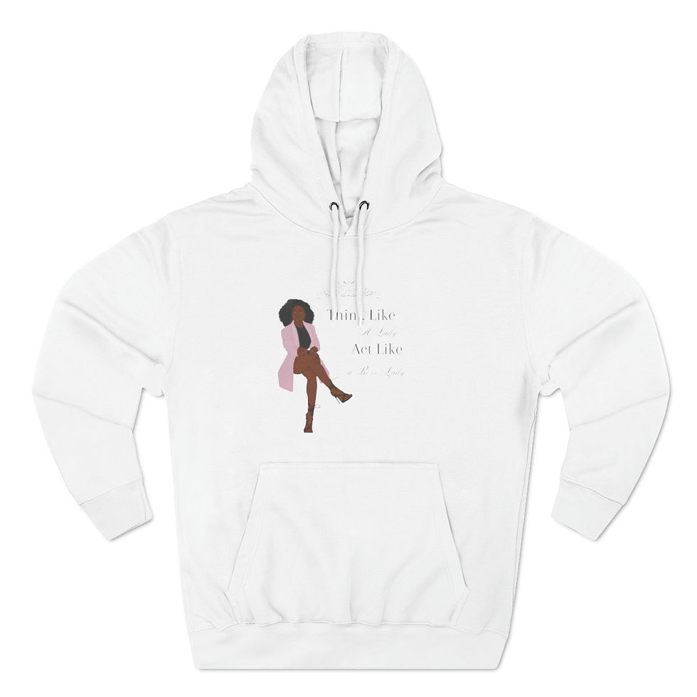 Thumbnail: Unisex Premium Pullover Hoodie-Think like a Lady