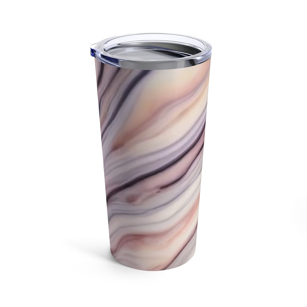 Thumbnail: Tumbler 20oz -waves of cream, purple and taupe