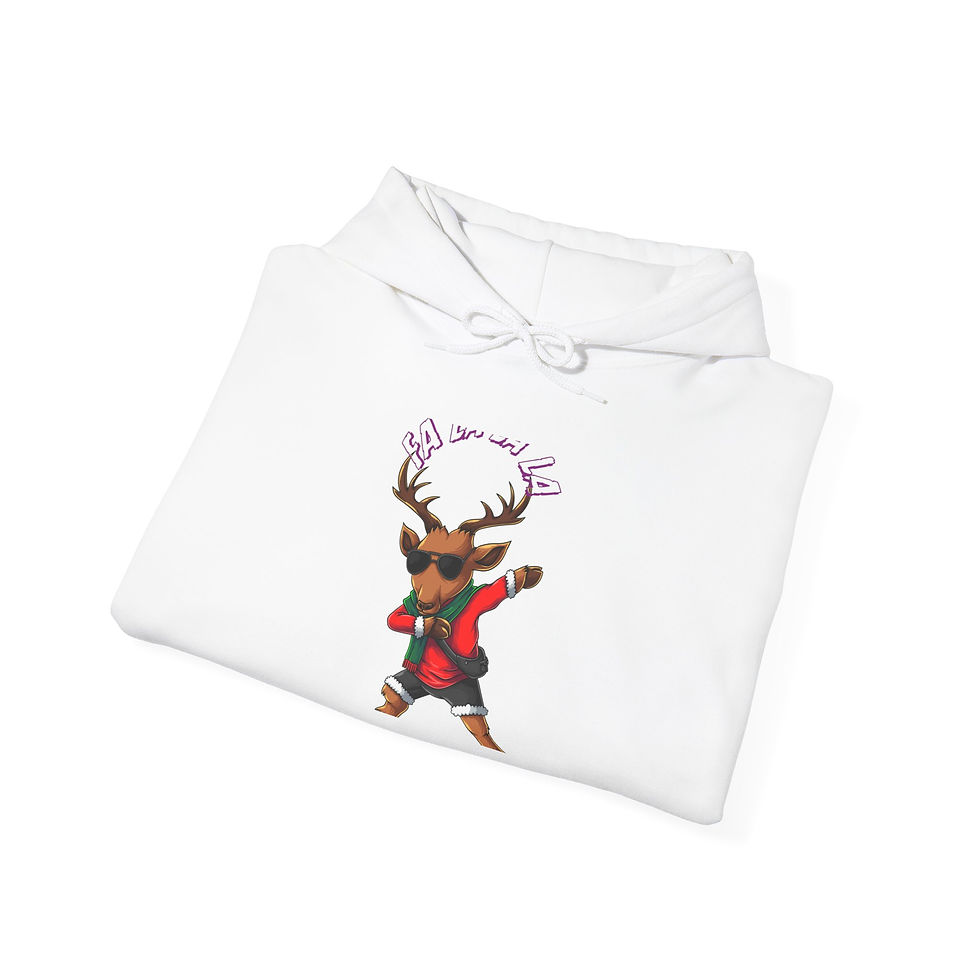 Thumbnail: Unisex Heavy Blend™ Hooded Sweatshirt -Reindeer Dabbing Fa LaLaLa