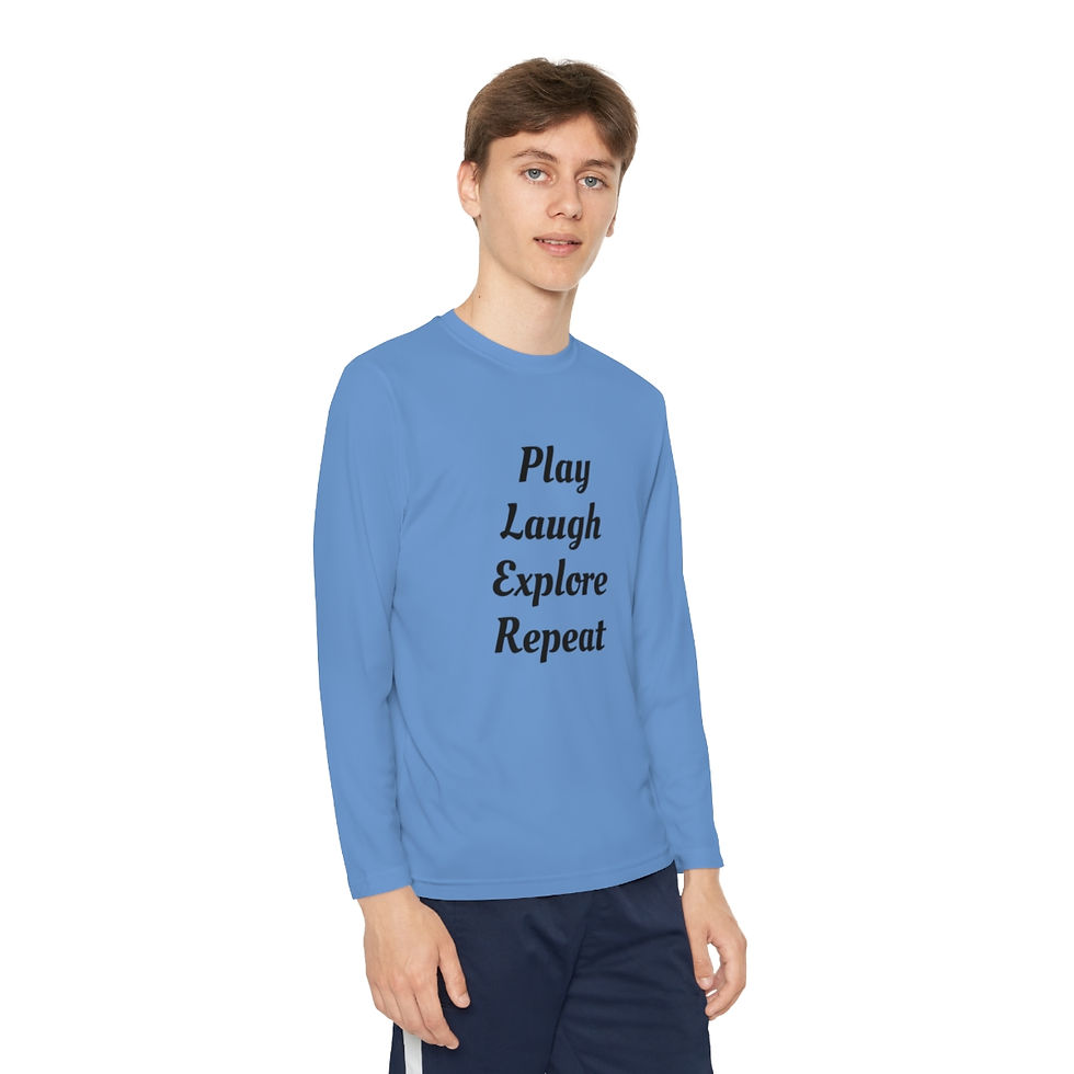 Thumbnail: Youth Long Sleeve Competitor Tee-'Play, Laugh, Explore, Repeat'