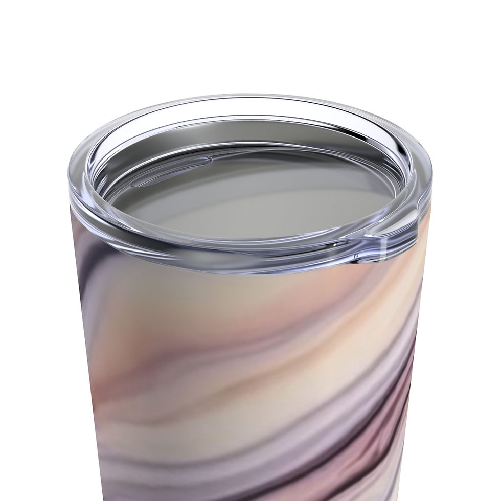 Thumbnail: Tumbler 20oz -waves of cream, purple and taupe