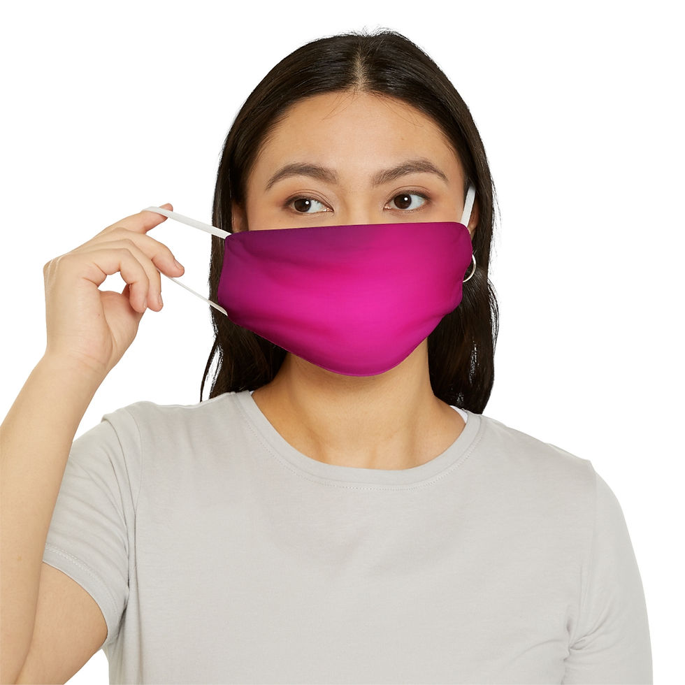 Thumbnail: Snug-Fit Fabric Face Mask-Pink