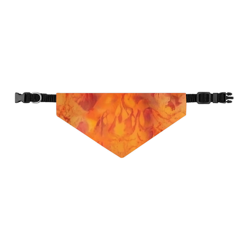 Thumbnail: Pet Bandana Collar-Orange Red