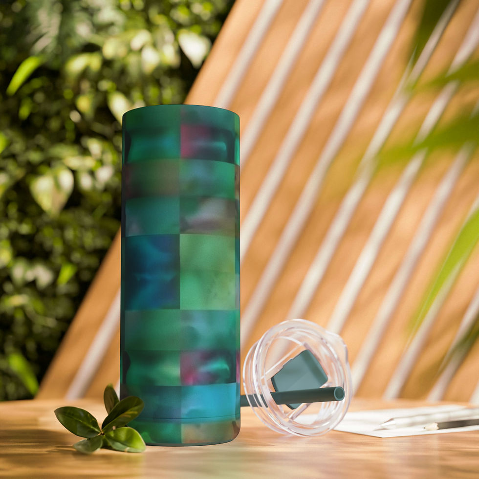 Thumbnail: Maars Maker Skinny Matte Tumbler, 20oz- Peacock Colors