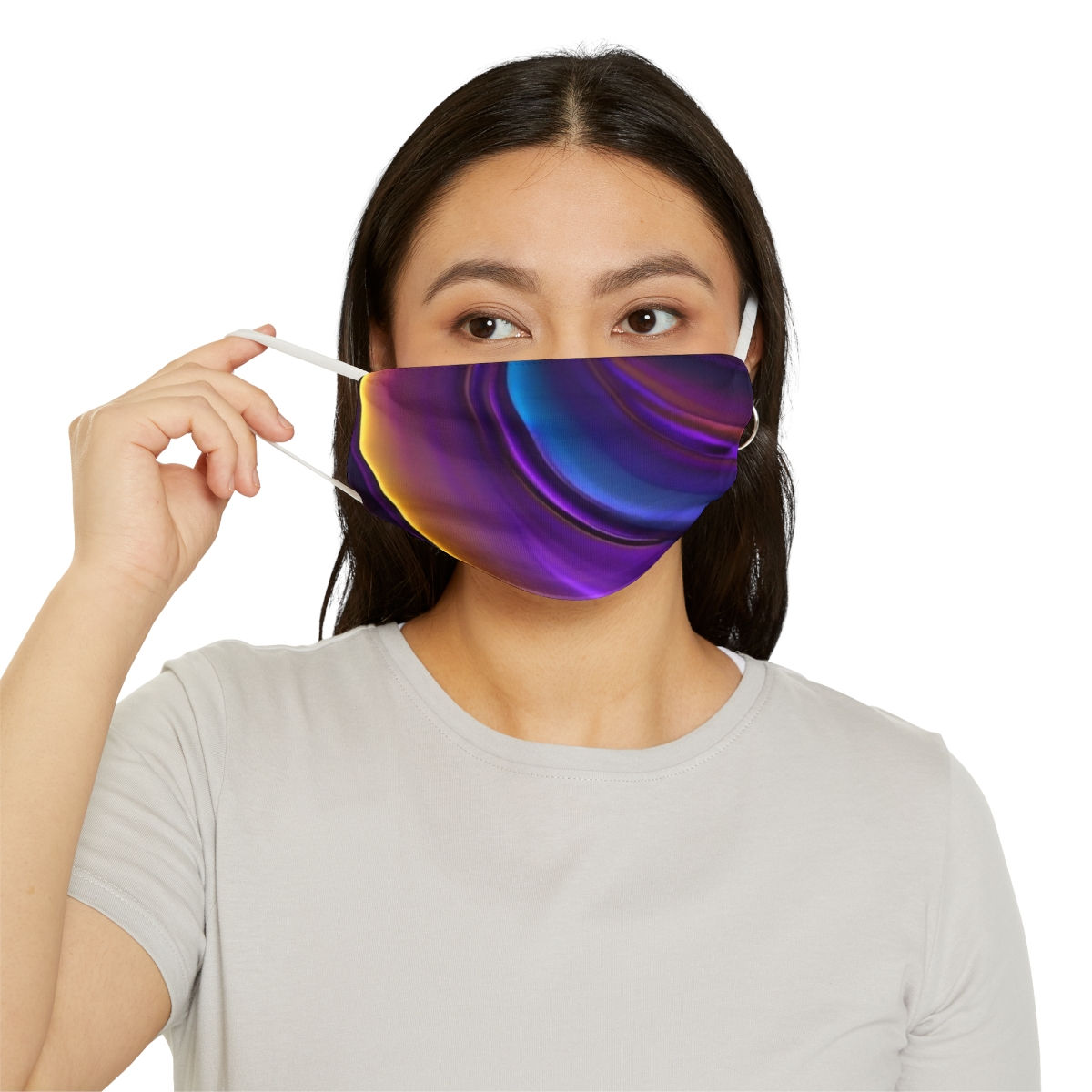 Snug-Fit Fabric Face Mask-Gold, Purple, Blue, Black