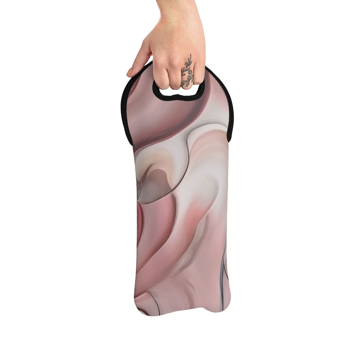 Wine Tote Bag-Pink & White