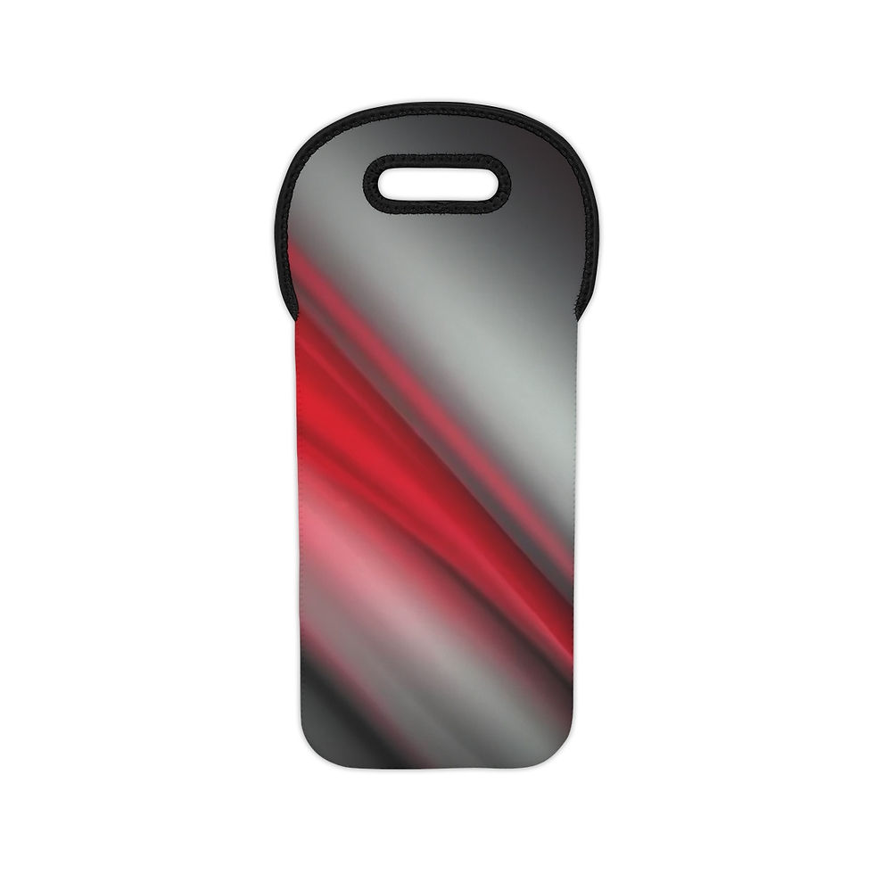 Thumbnail: Wine Tote Bag-Red & Grey