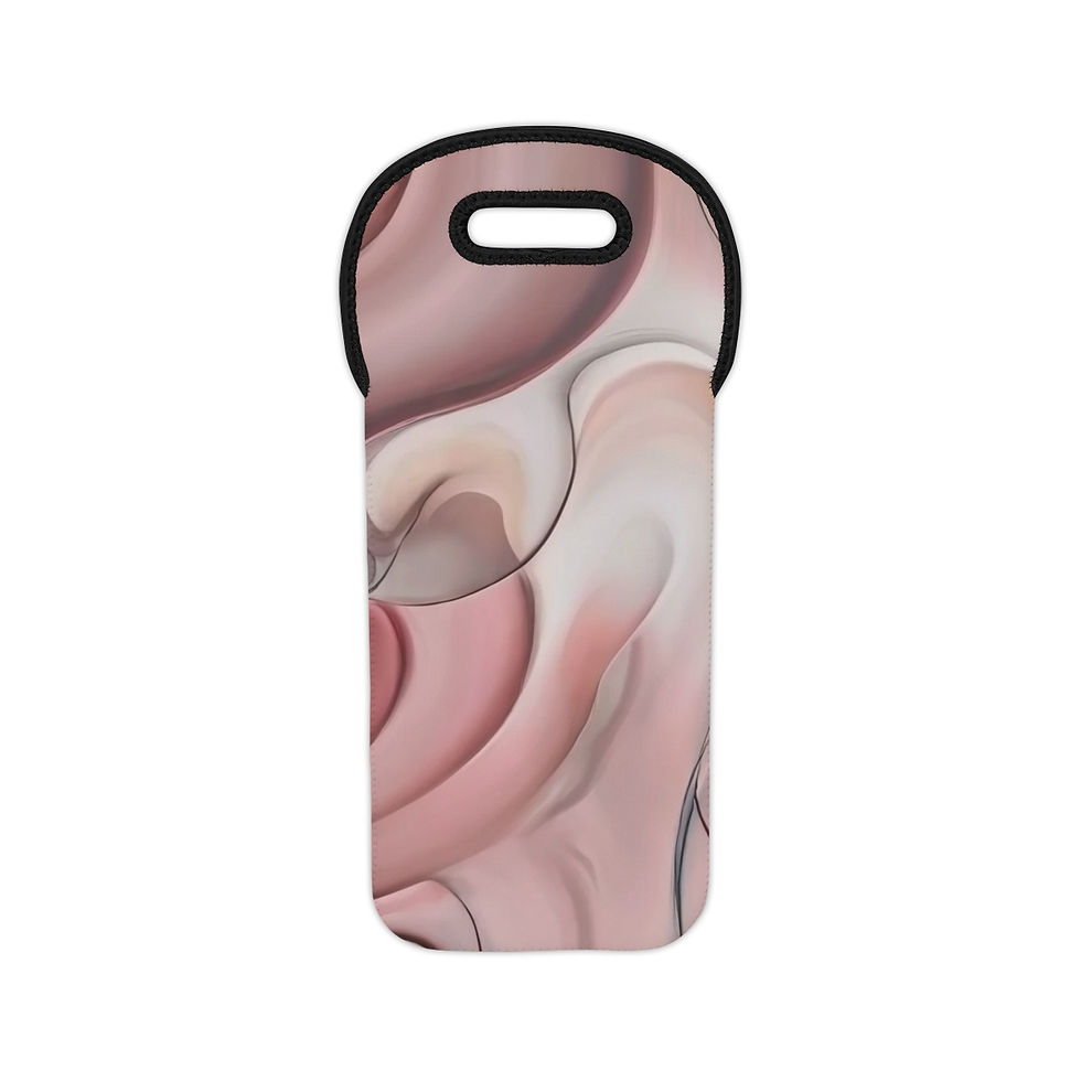 Thumbnail: Wine Tote Bag-Pink & White