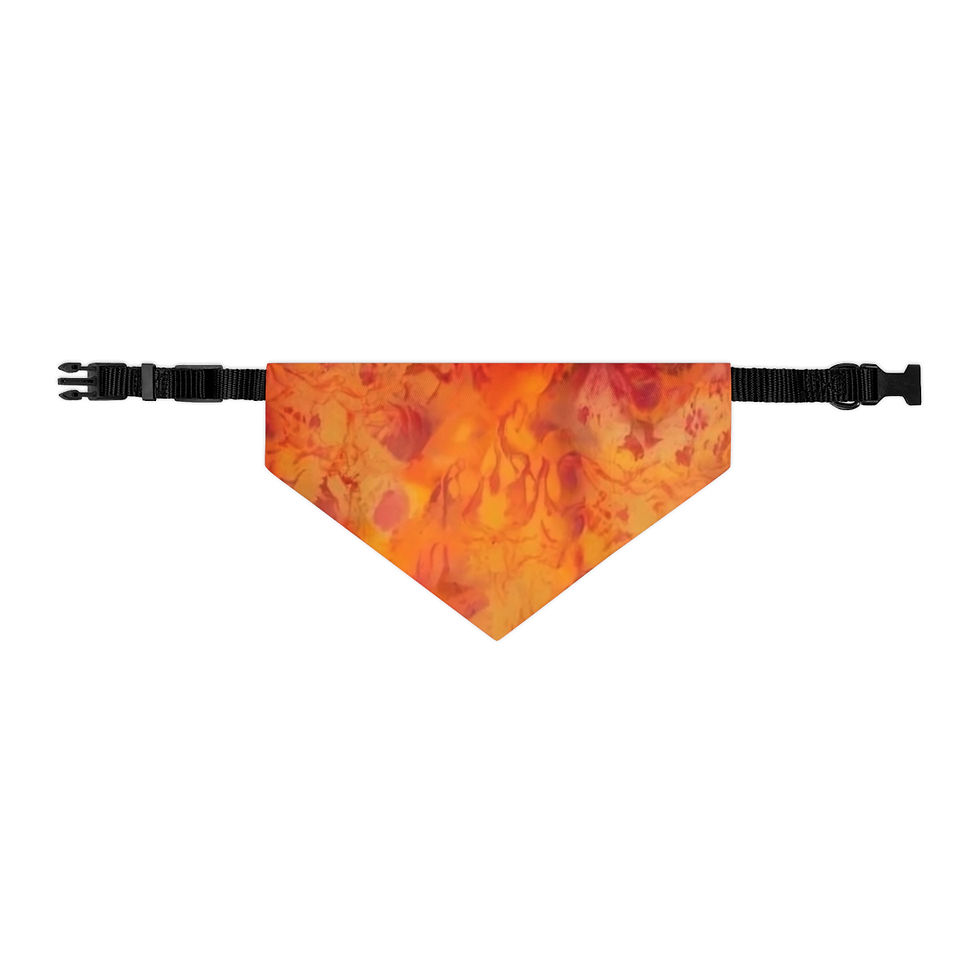 Thumbnail: Pet Bandana Collar-Orange Red