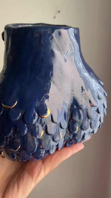 Miniatura: Vaso sirena blu