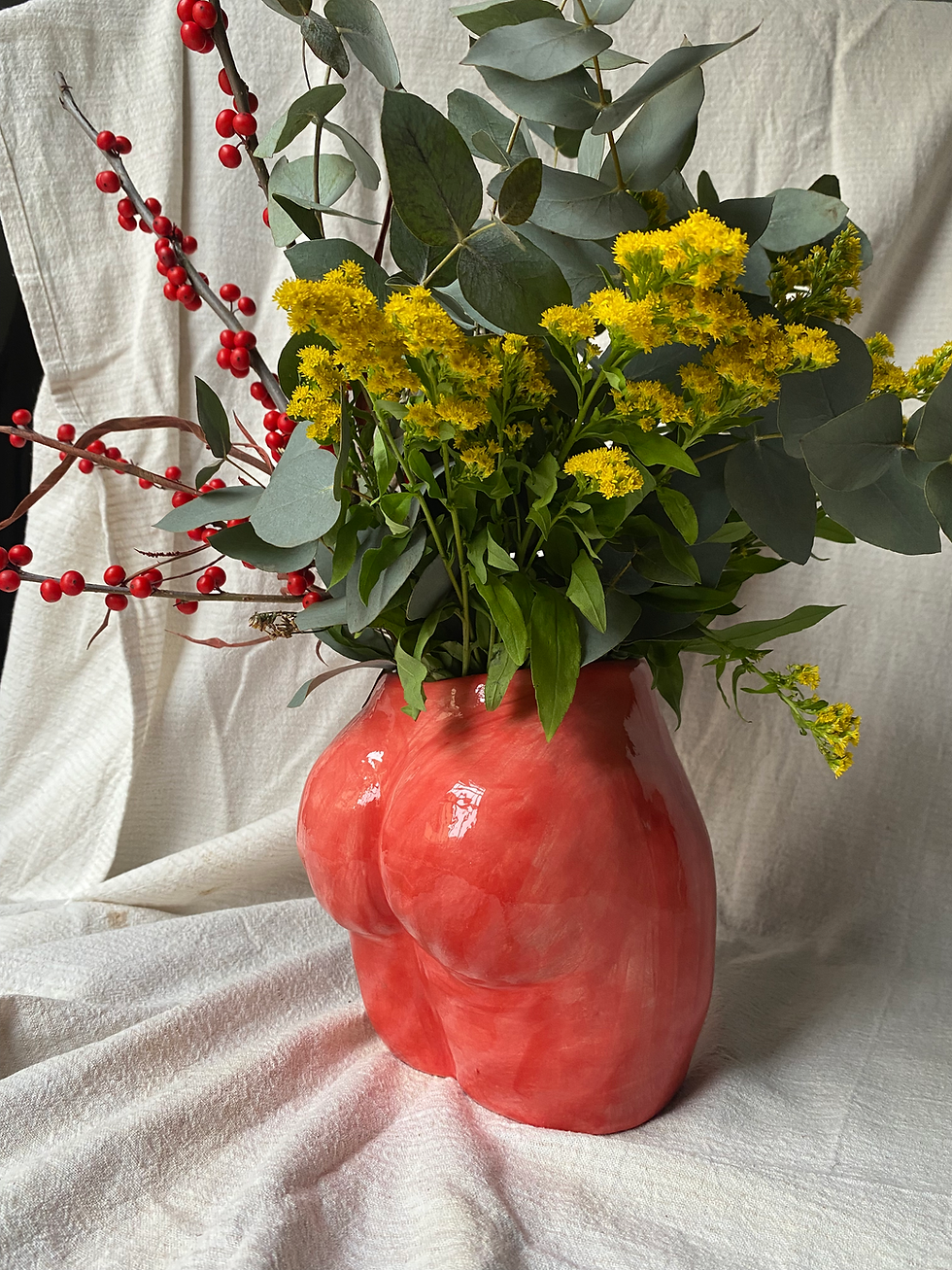 Miniatura: Vaso chiappa grande corallo