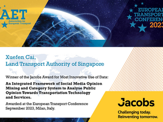 European Transport Conference 2023: Winner of the Jacobs Award